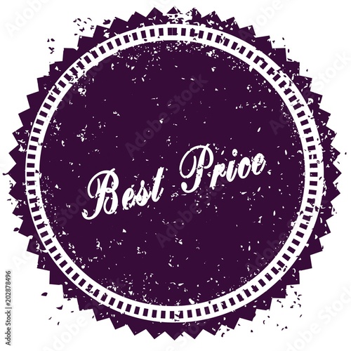 Purple BEST PRICE distressed stamp