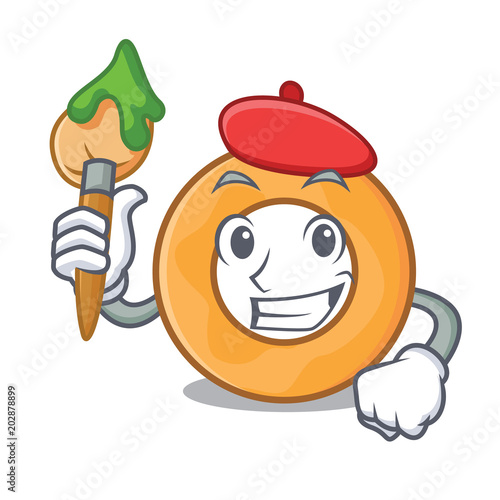 Artist onion ring character cartoon