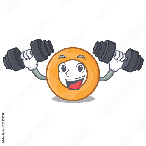Fitness onion ring character cartoon