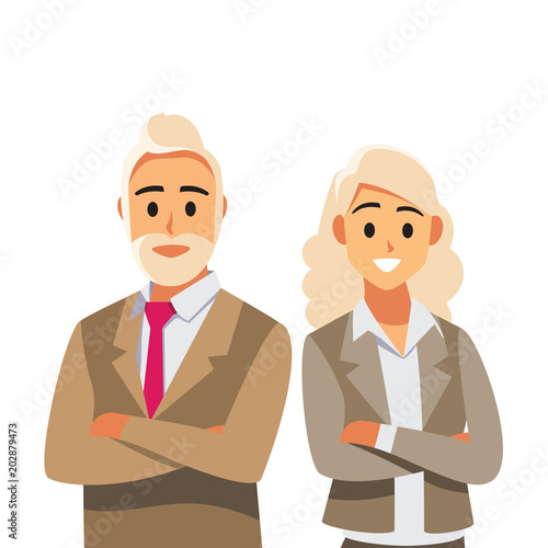 businessmen consulting .Business people concept cartoon illustration