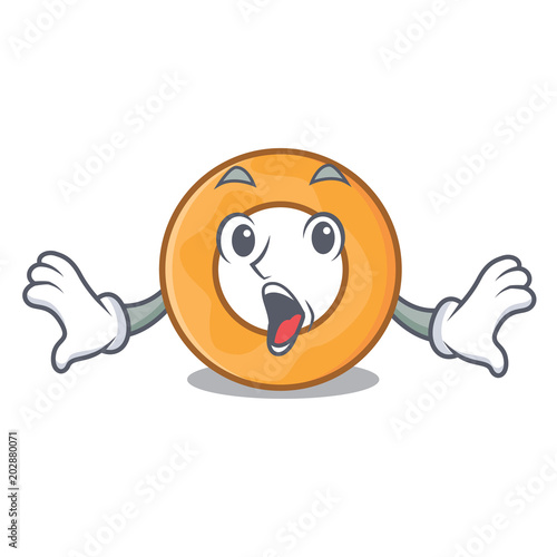 Surprised onion ring mascot cartoon
