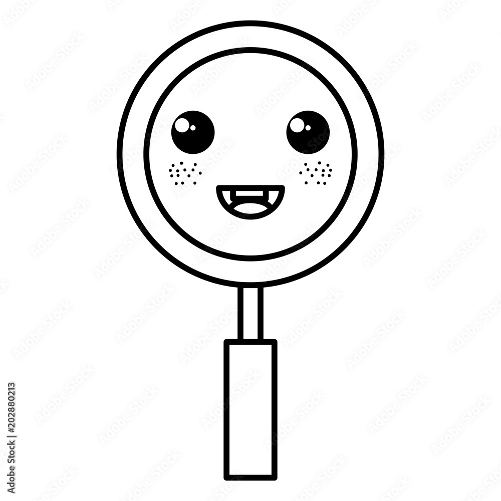 Fototapeta premium magnifying glass isolated icon vector illustration design