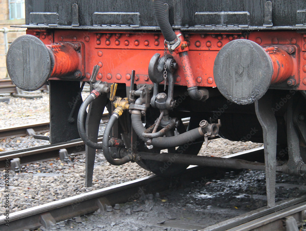 The Connectors and Pipes at the Rear of a Steam Train. The Connectors and Pipes at the Rear of a Steam Train.