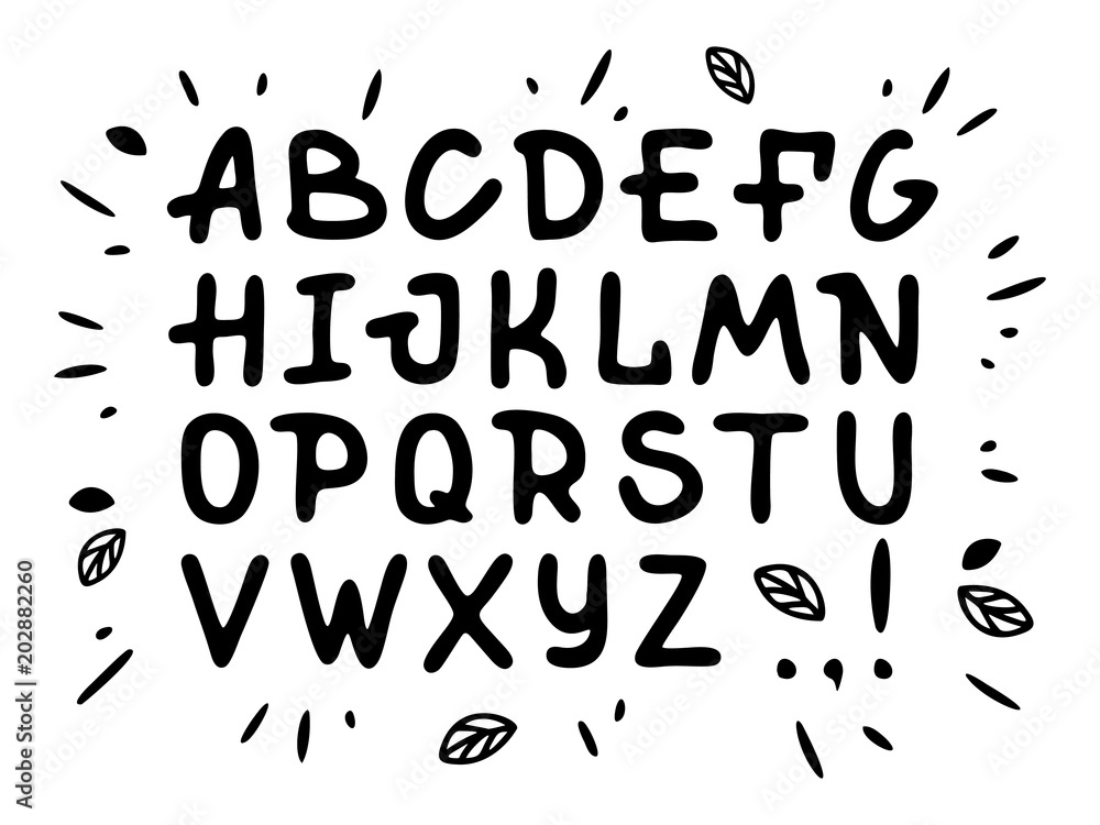 Cursive Bubble Letters Alphabet