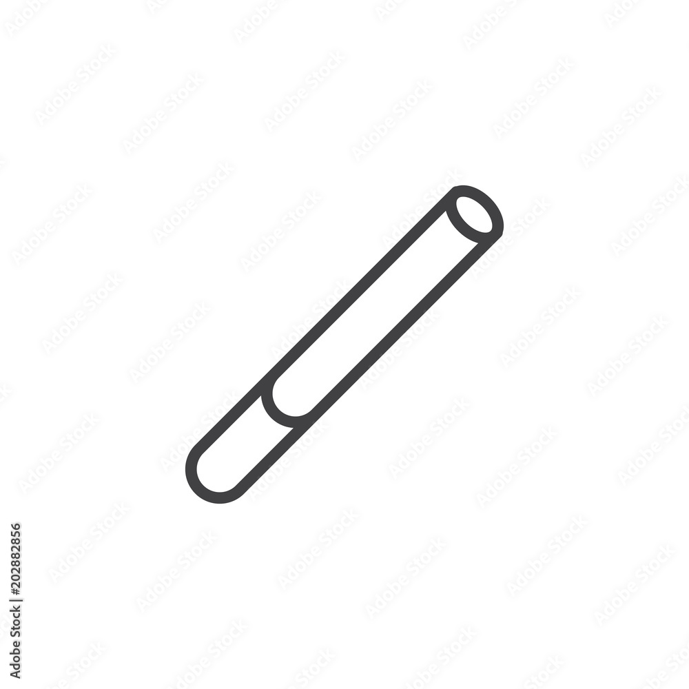Cigarette outline icon. linear style sign for mobile concept and web design. simple line vector icon. Symbol, logo illustration. Pixel perfect vector graphics Cigarette outline icon. linear style sign for mobile concept and web design. simple line vector icon. Symbol, logo illustration. Pixel perfect vector graphics
