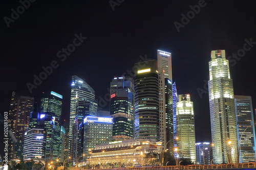 Singapore Skyline night