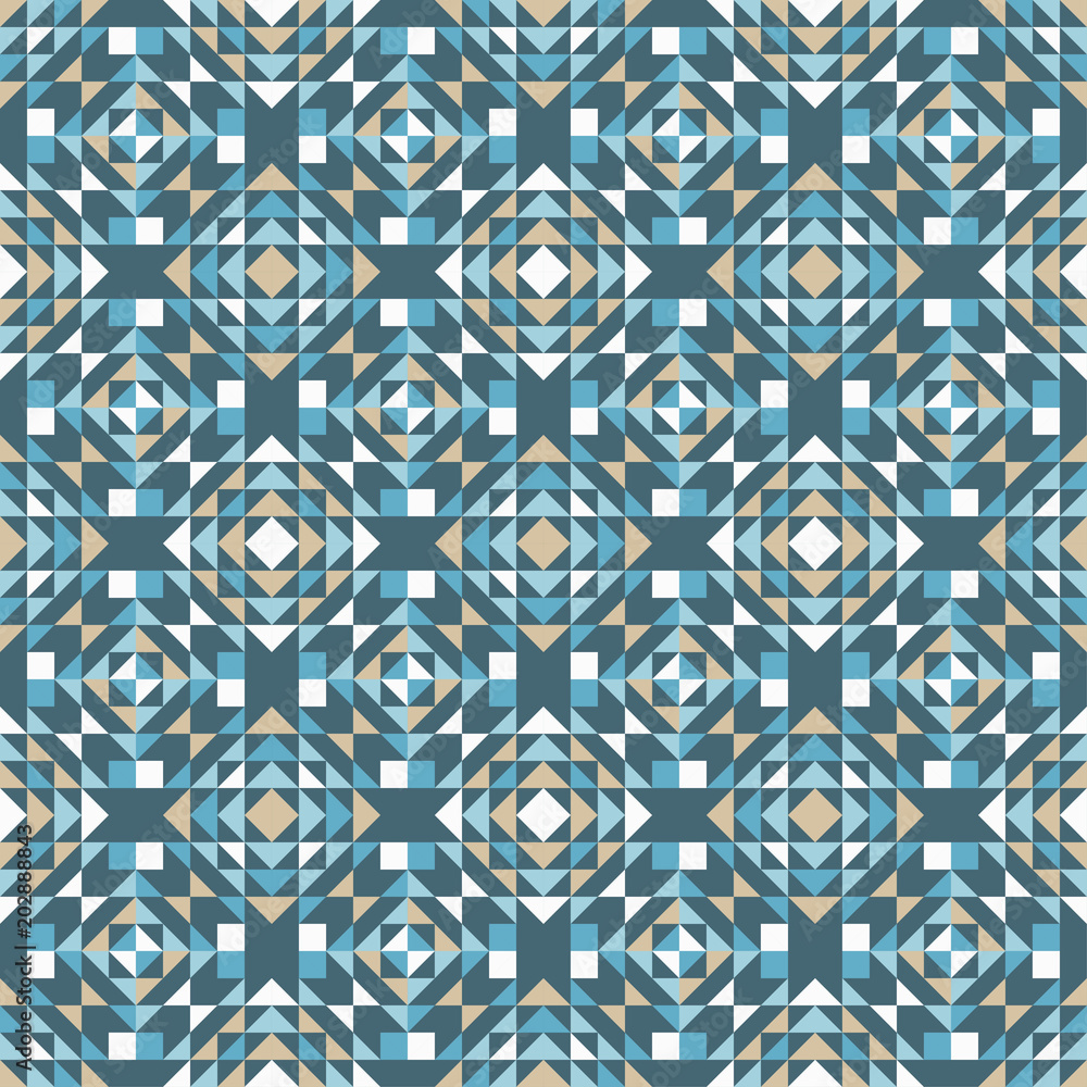 Ethnic boho seamless pattern. Traditional ornament. Geometric background. Tribal pattern. Folk motif. Textile rapport.
