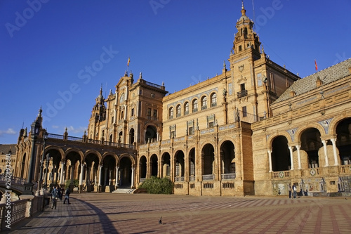 Spain, Andalusia, city of Seville, Plaza de Espana