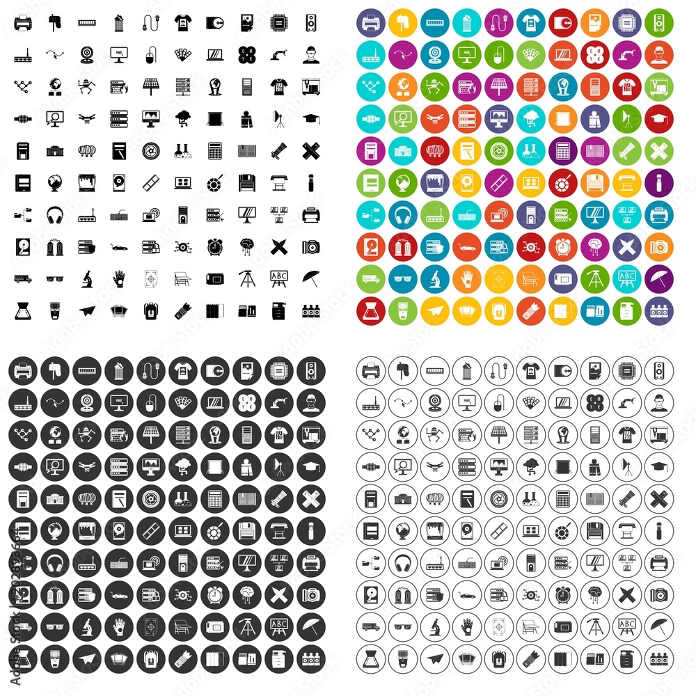 100 printer icons set vector in 4 variant for any web design isolated on white 100 printer icons set vector in 4 variant for any web design isolated on white