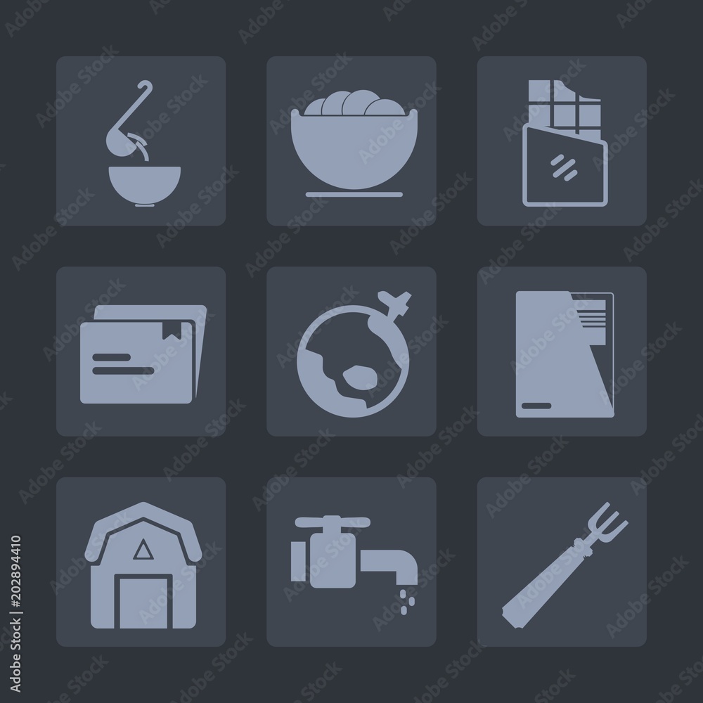 Premium set of fill icons. Such as dishware, empty, candy, tap, hot, chocolate, dessert, plane, fork, kitchen, web, bowl, vegetable, dark, food, sign, sweet, barn, meal, staple, bar, travel, business Premium set of fill icons. Such as dishware, empty, candy, tap, hot, chocolate, dessert, plane, fork, kitchen, web, bowl, vegetable, dark, food, sign, sweet, barn, meal, staple, bar, travel, business