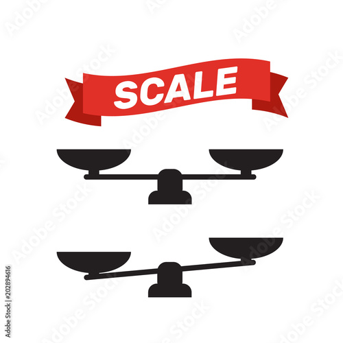 Scale icon vector. Scale vector sign isolated. Balance scale sign