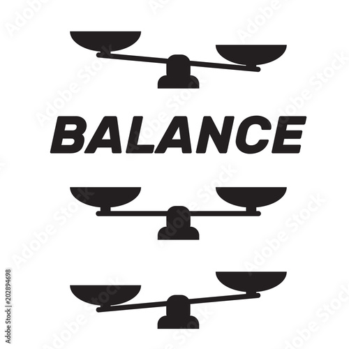 Scale icon vector. Scale vector sign isolated. Balance scale sign