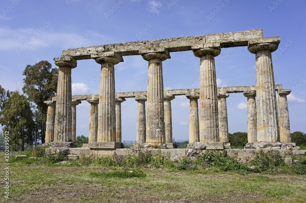 Italy, Basilicata, Metaponte, Hera Temple, Doric Temple
