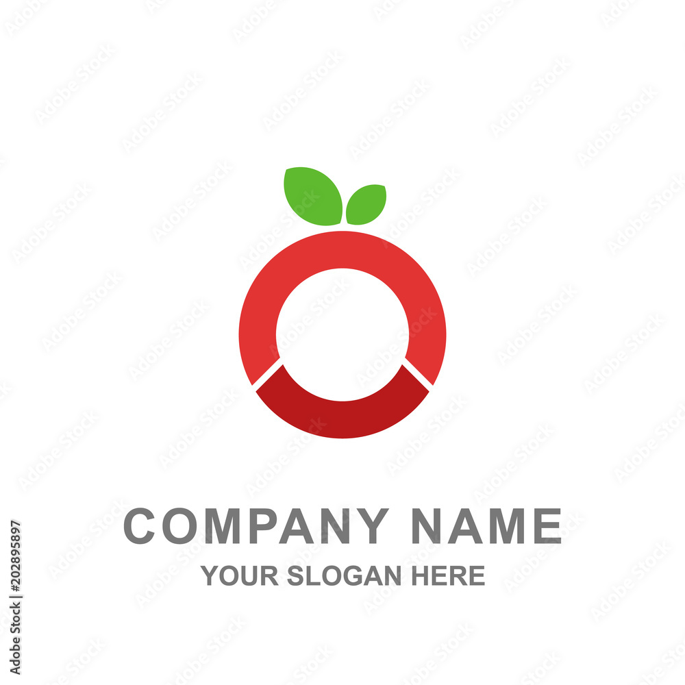 Fototapeta premium Red Circle Logo Vector Illustration