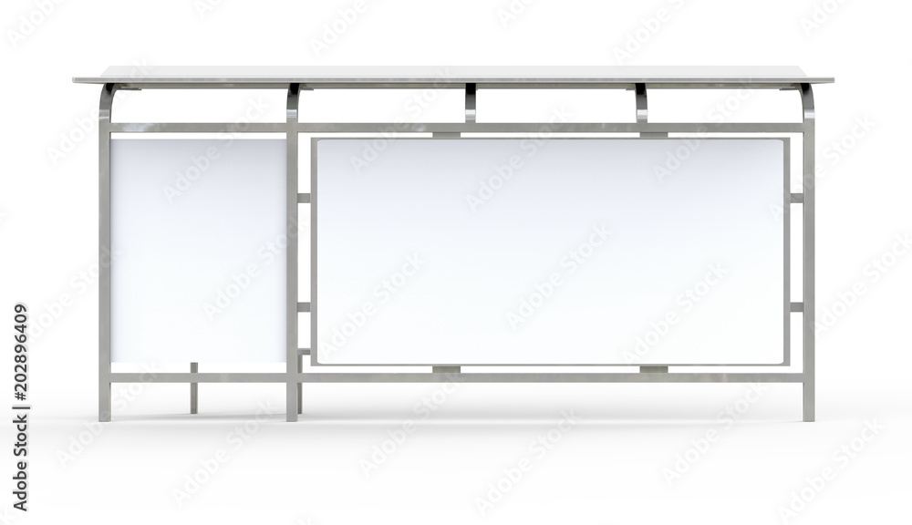 3D render bus shelter 3D render bus shelter