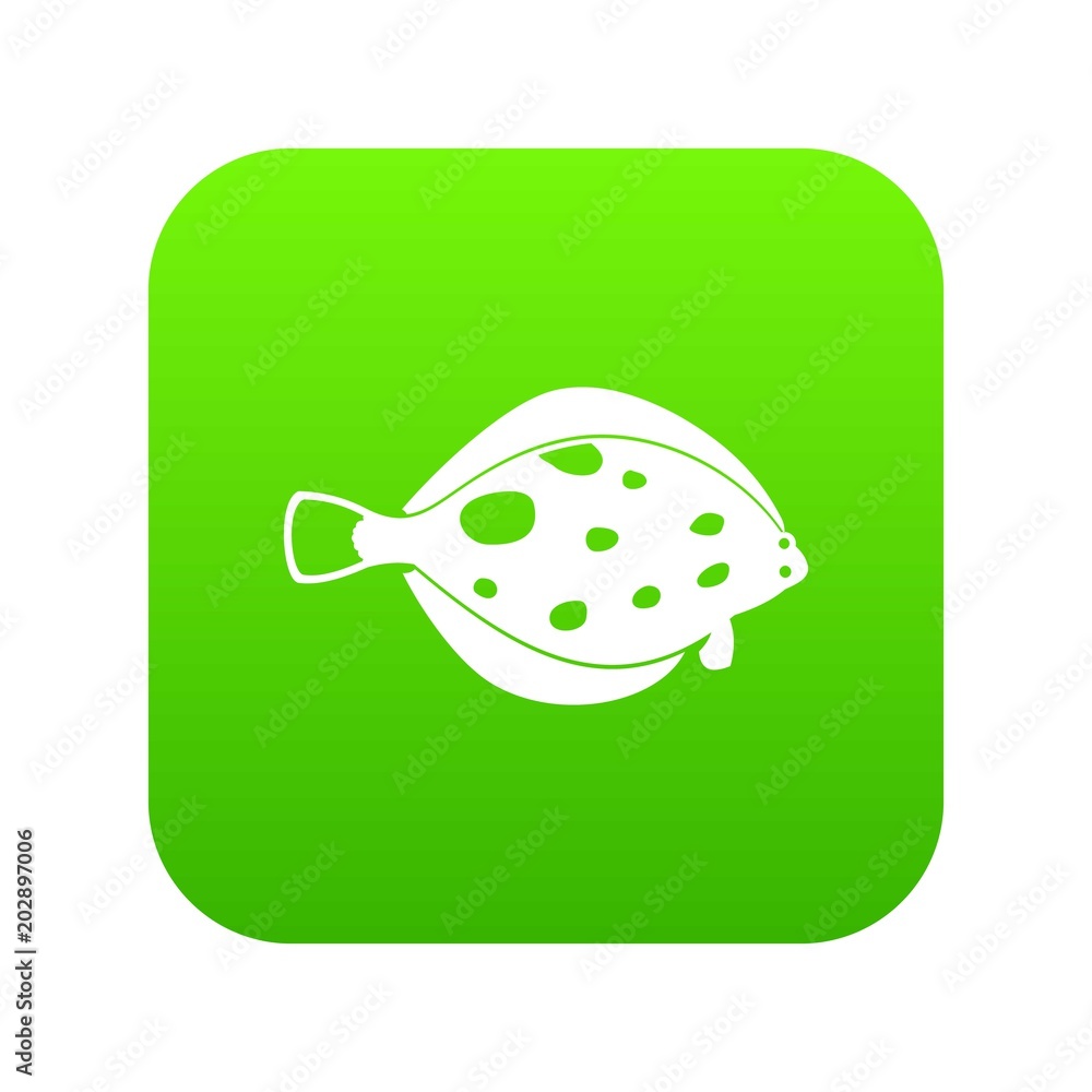 Fish icon digital green for any design isolated on white vector illustration Fish icon digital green for any design isolated on white vector illustration