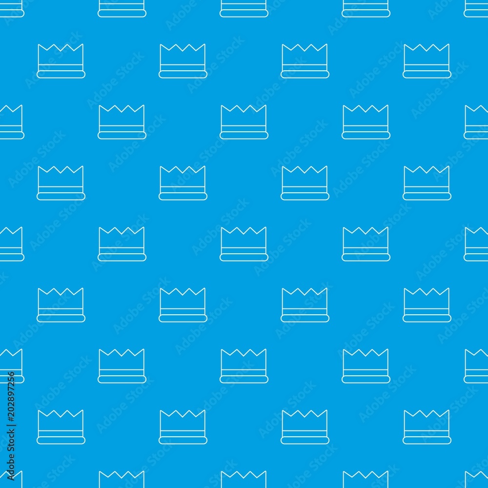 Silver crown pattern vector seamless blue repeat for any use Silver crown pattern vector seamless blue repeat for any use