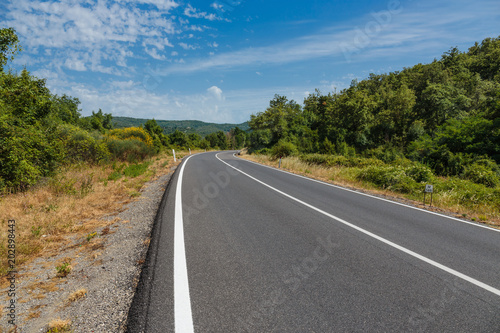 Winding road in the hills