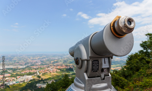 Spyglass on a mountain in San Marino