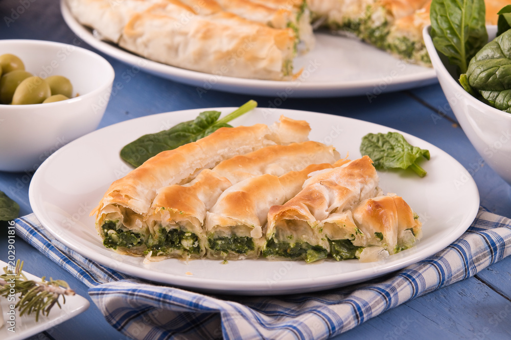 Greek spinach pie. Greek spinach pie.
