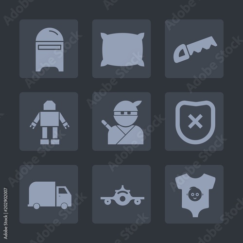 Premium set of fill icons. Such as post, ninja, delivery, mail, weapon, communication, box, sleep, travel, protection, pillow, child, kid, closed, open, safety, soft, japan, flight, technology, bed