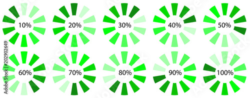green progress upload, download symbol