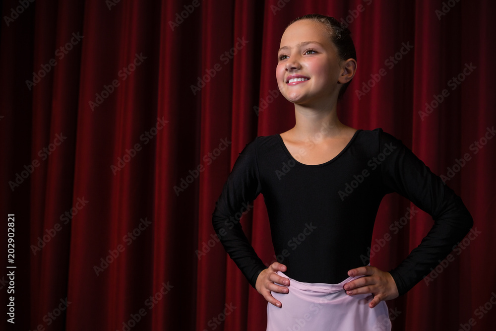 Ballerina practicing ballet dance