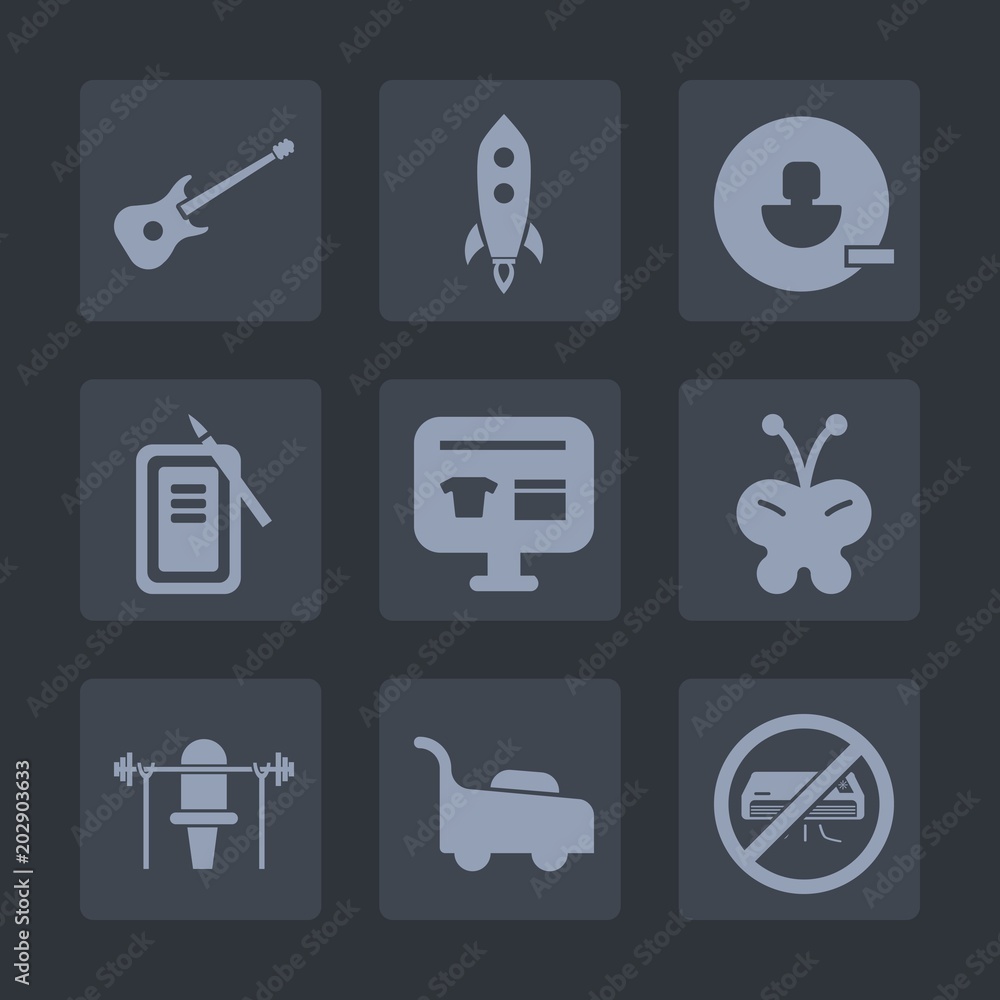 Premium set of fill icons. Such as fitness, tool, account, grass, sport, rock, sale, japan, suzuri, lawn, garden, ecommerce, inkstone, cart, culture, avatar, concert, butterfly, pen, remove, profile