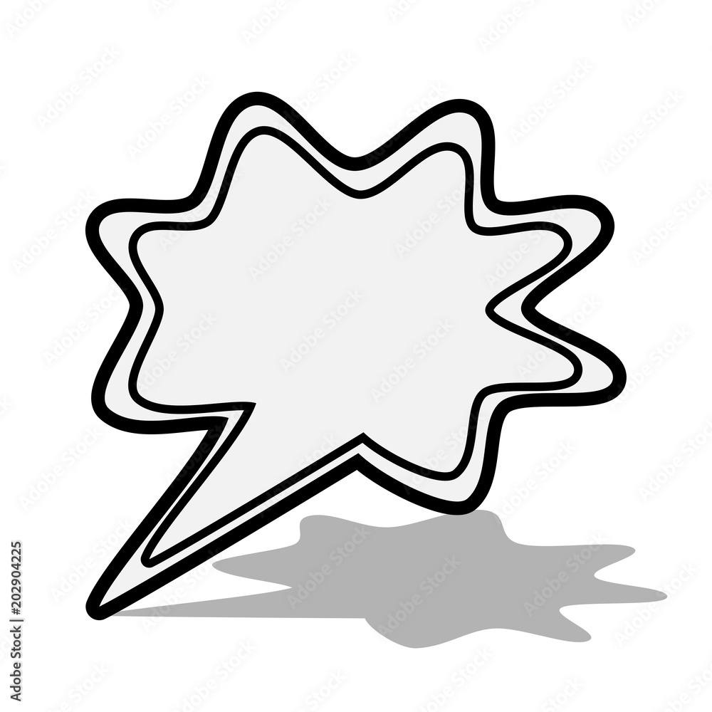 Comic book speech bubble, black on white background, icon, logo, for website, vector illustration. Comic book speech bubble, black on white background, icon, logo, for website, vector illustration.
