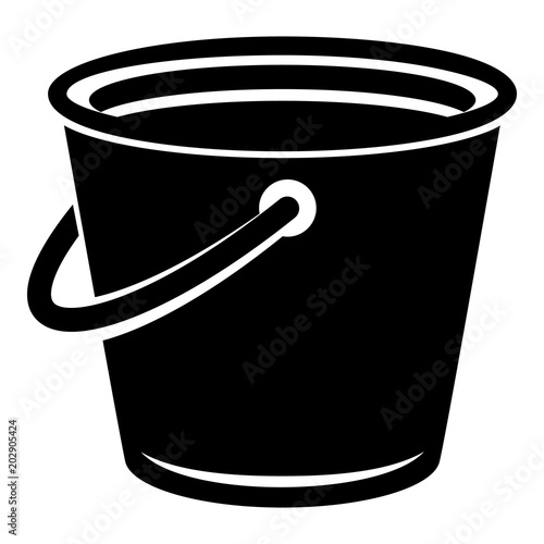 Domestic bucket icon. Simple illustration of domestic bucket vector icon for web