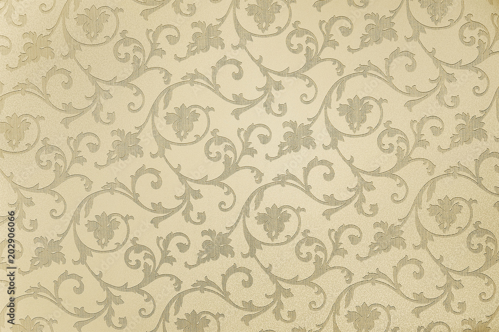 Beige floral wallpaper background texture Beige floral wallpaper background texture