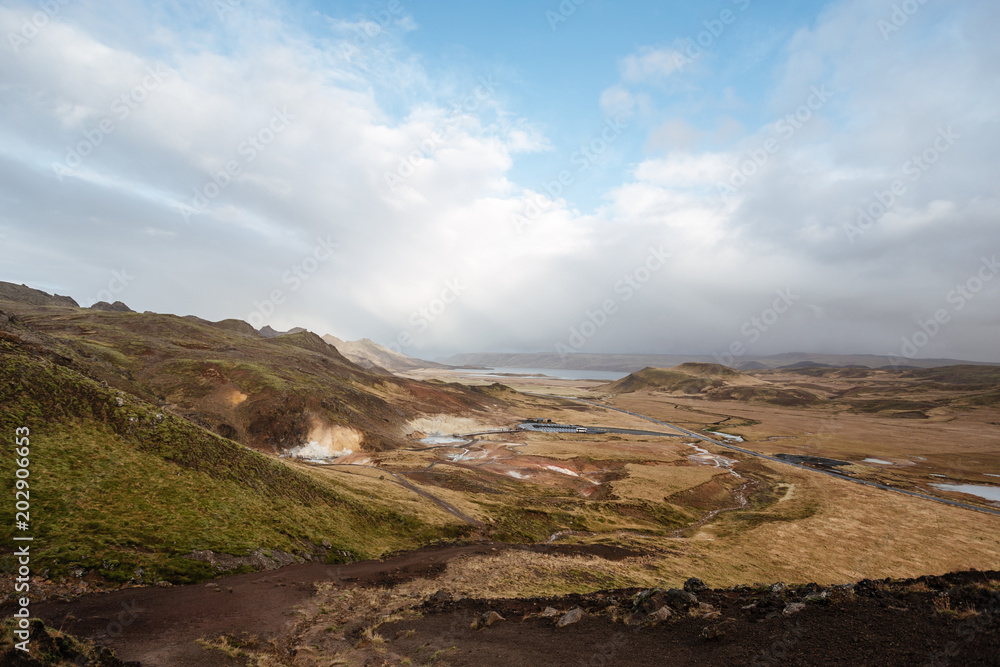 Iceland sunset, view from the top of the mountain Iceland sunset, view from the top of the mountain