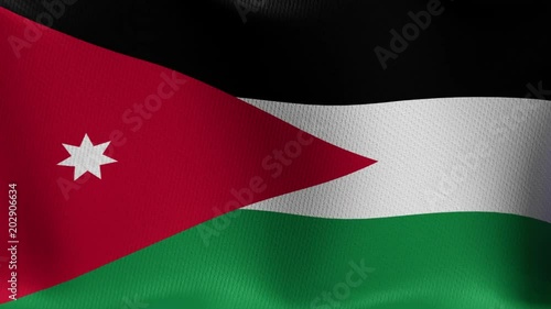 Videoanimation einer wehenden Flagge von Jordanien