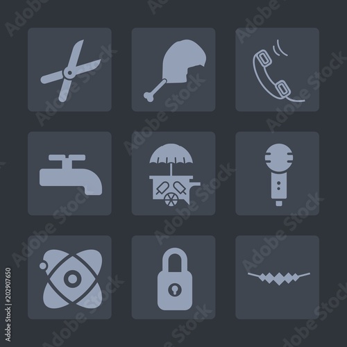 Premium set of fill icons. Such as poultry, lock, gardening, vehicle, phone, animal, sign, pruning, chicken, cream, van, call, space, garden, universe, scissors, necklace, ice, telephone, mobile, food