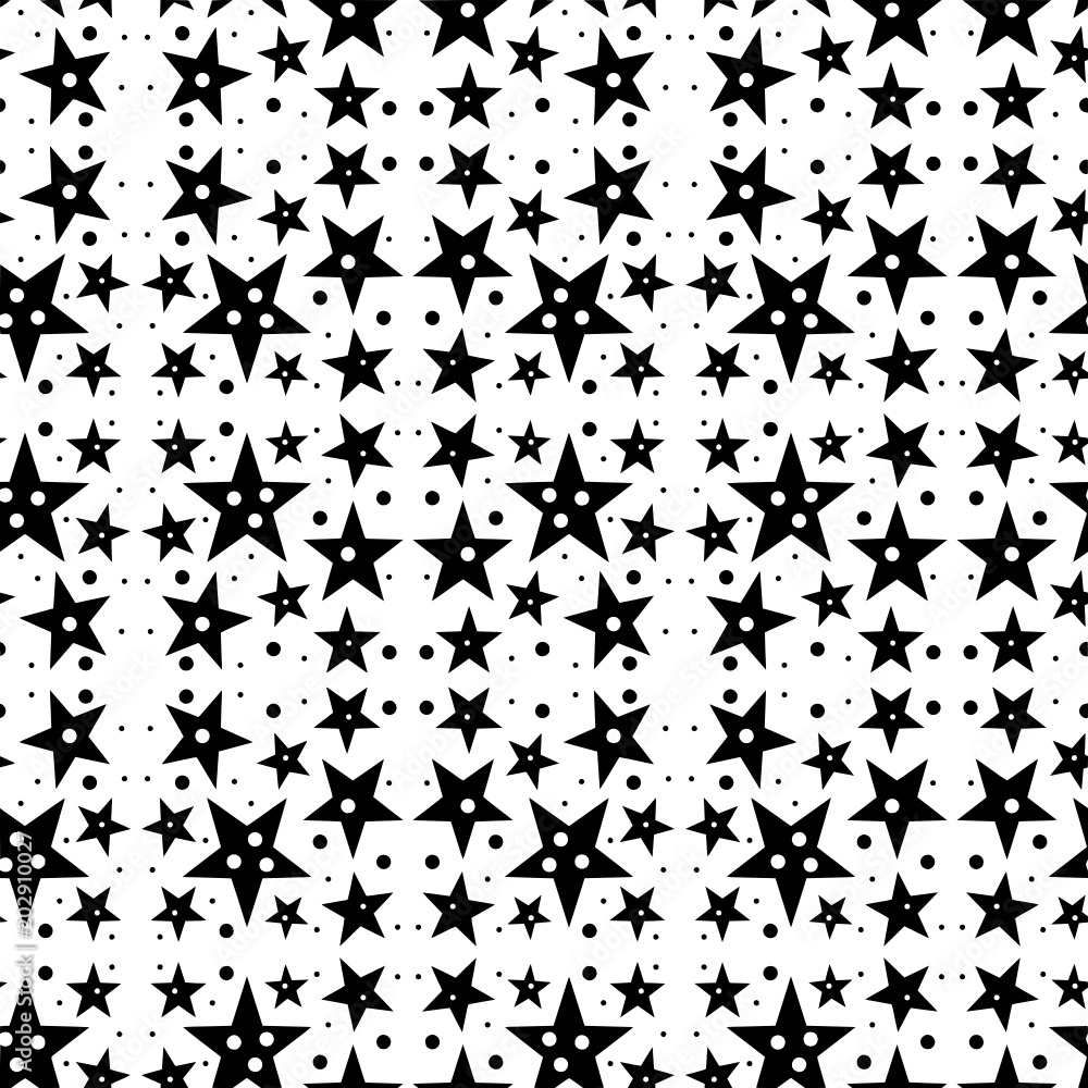 Seamless decorative pattern with a stars Seamless decorative pattern with a stars