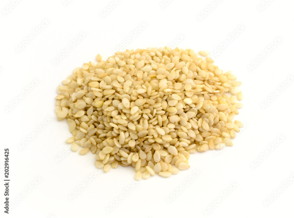 Sesame seeds isolated white bascground Sesame seeds isolated white bascground