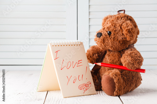 Valentines day, Teddy bear say i love you