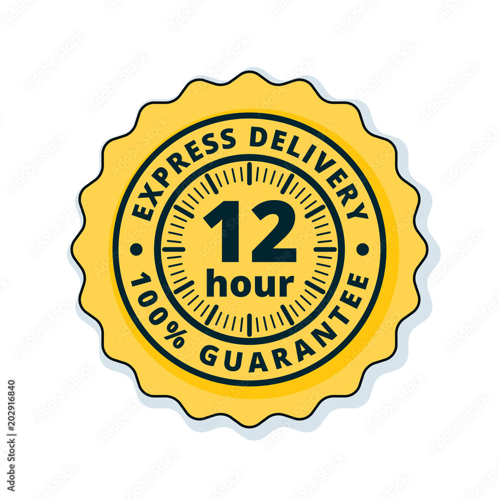 12 Hour Express Delivery illustration 12 Hour Express Delivery illustration