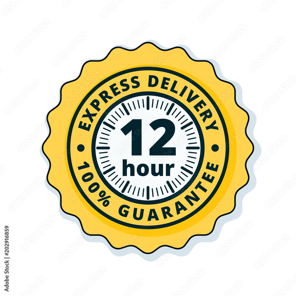 12 Hour Express Delivery illustration 12 Hour Express Delivery illustration