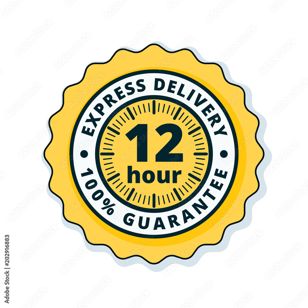 12 Hour Express Delivery illustration 12 Hour Express Delivery illustration