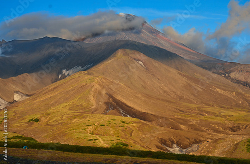 Avachinsky volcano in the Kamchatka Territory. still the current volcano  which is visible from the city of Petropavlovsk-Kamchatsky