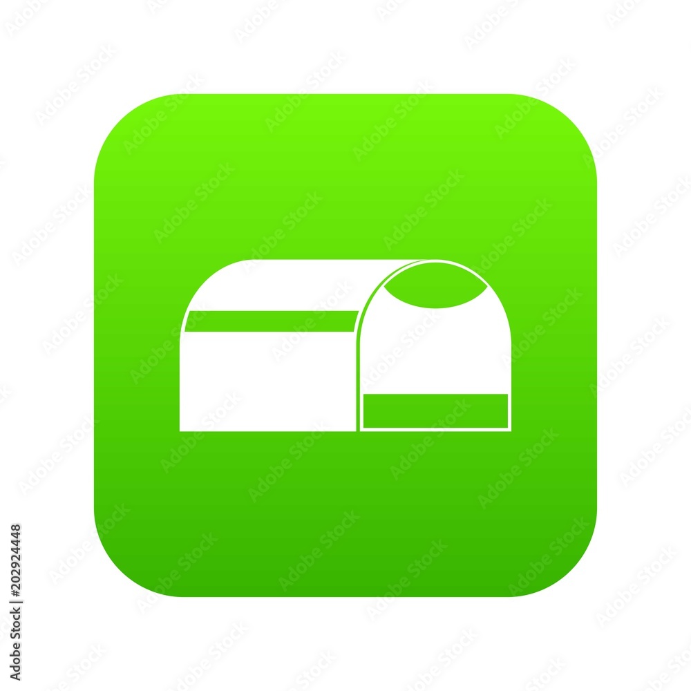 Booth for dog icon digital green for any design isolated on white vector illustration Booth for dog icon digital green for any design isolated on white vector illustration