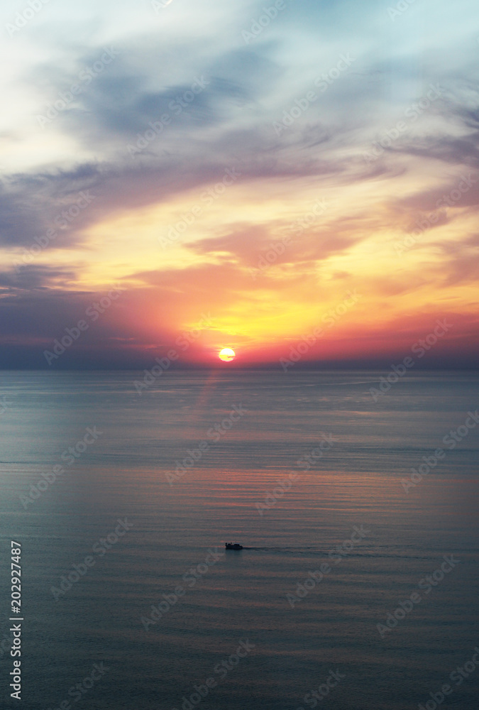 Obraz premium black sea sunset