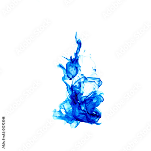 blue flames isolated on white background