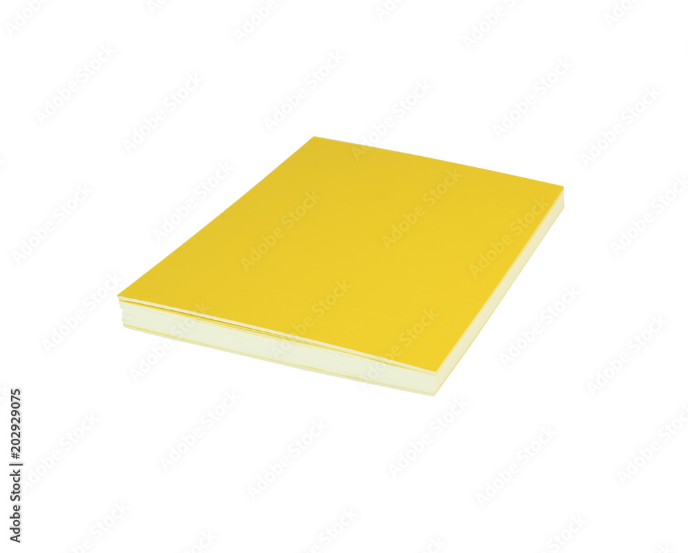 Top view of blank book on white background Top view of blank book on white background