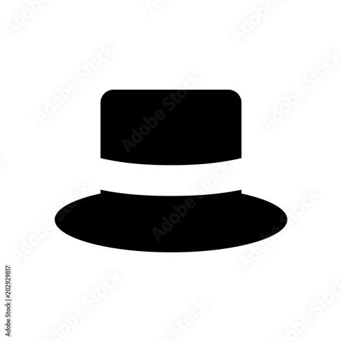 Top hat icon vector