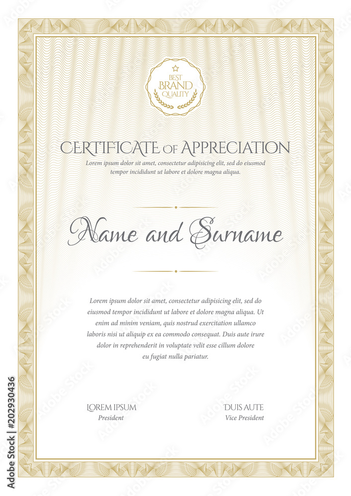 Certificate. Template diploma currency border. Certificate. Template diploma currency border.