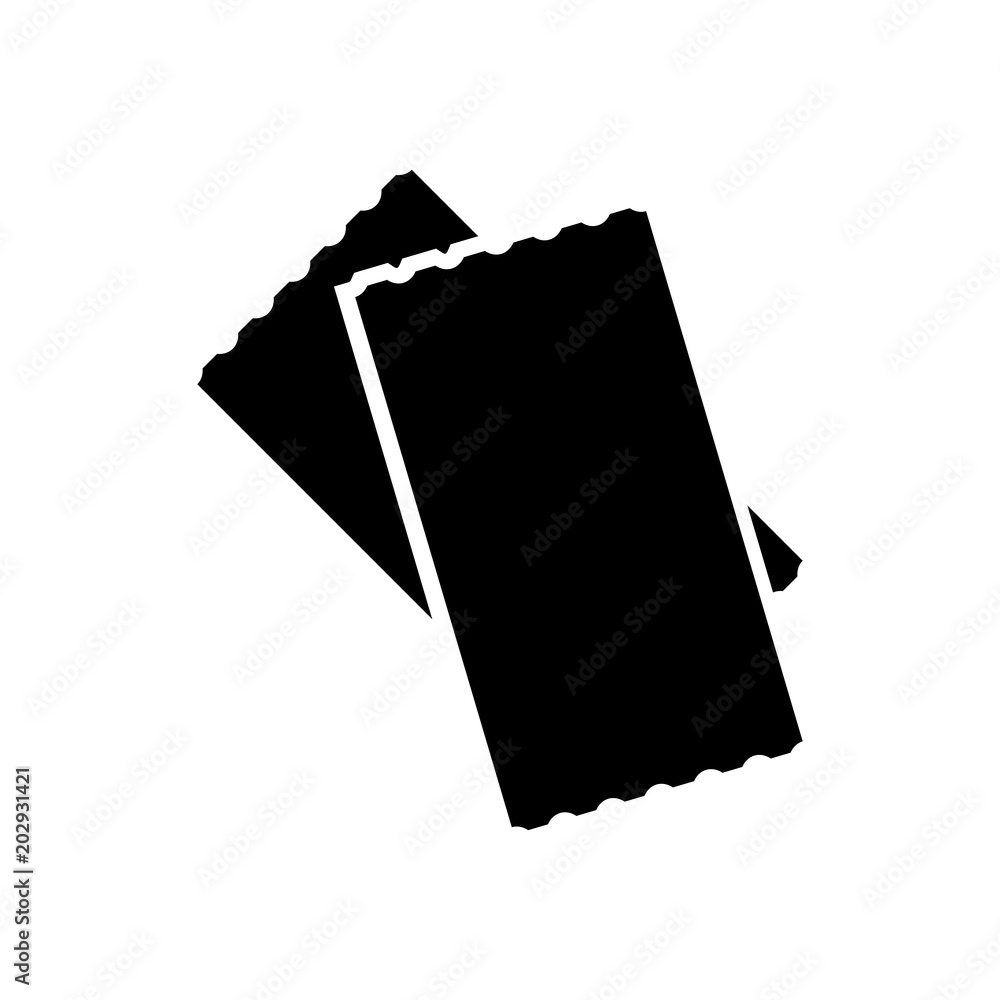Ticket Icon in trendy flat style isolated on grey background. Raffle ...