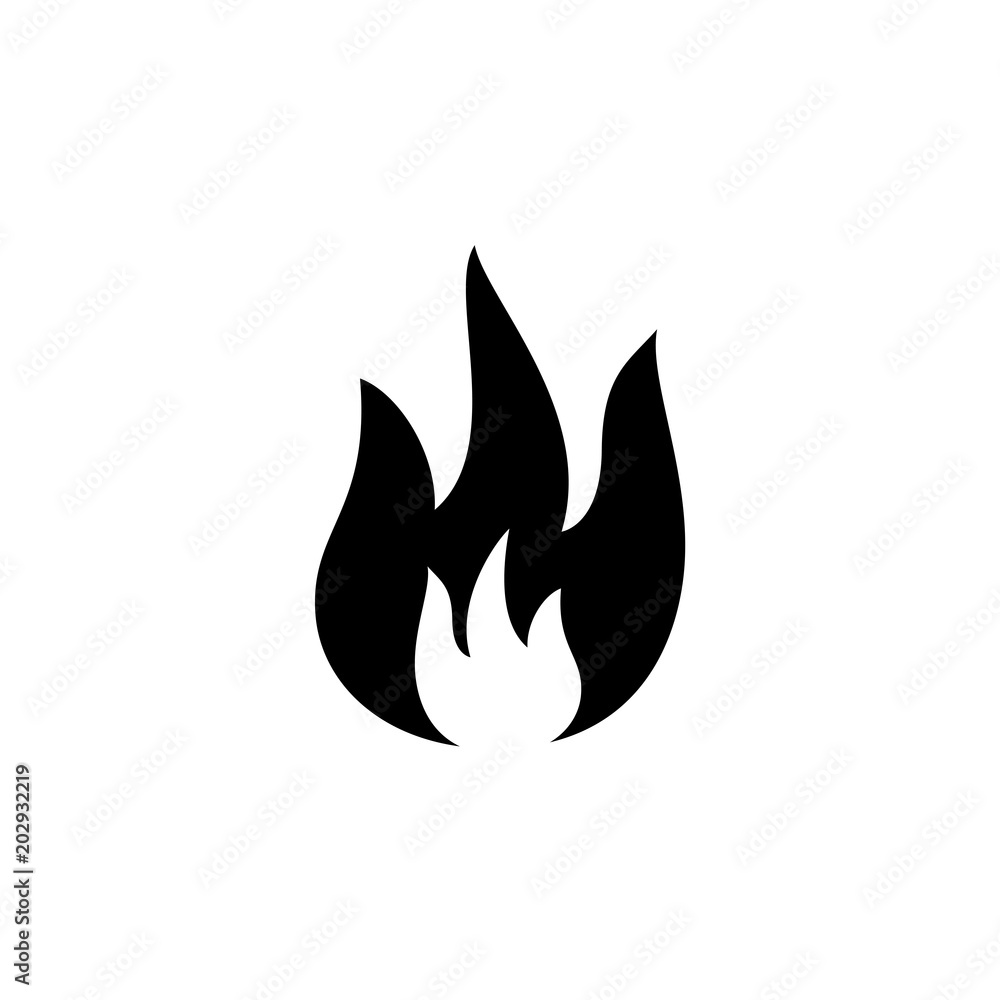 Fire icon ui simple style flat illustration Fire icon ui simple style flat illustration