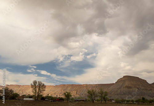 Bookcliffs and Mt. Garfield in Grand Junction Colorado